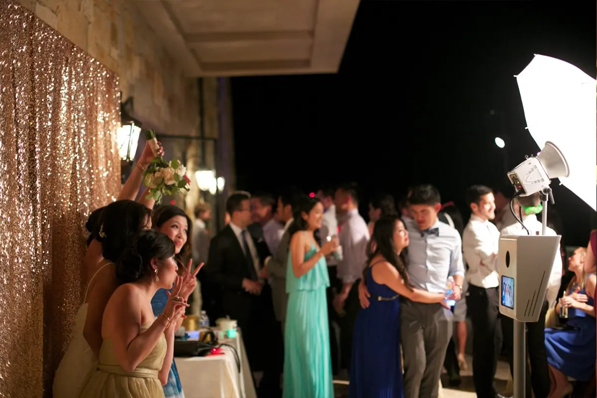 photo booth at a wedding
