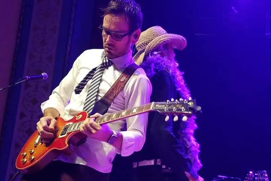 joe ebner playing guitar wedding dj